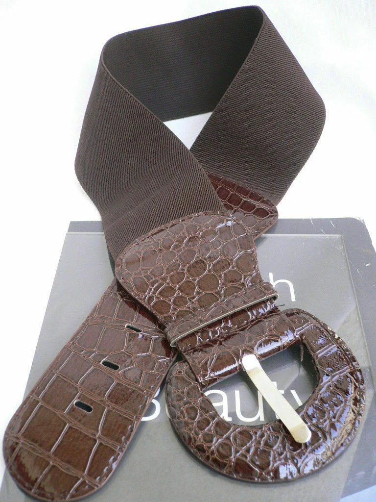 Ceinture large marron clearance femme