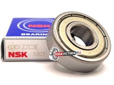 NSK 6201 ZZ C3 DEEP GROOVE BALL BEARING, METAL SHIELDED 12x32x10mm
