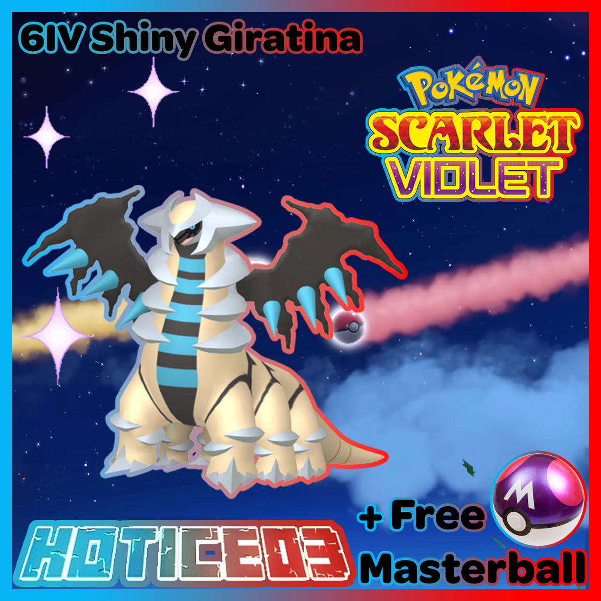 Shiny Giratina 6IV All TMS Learned Pokemon scarlet & Violet FAST