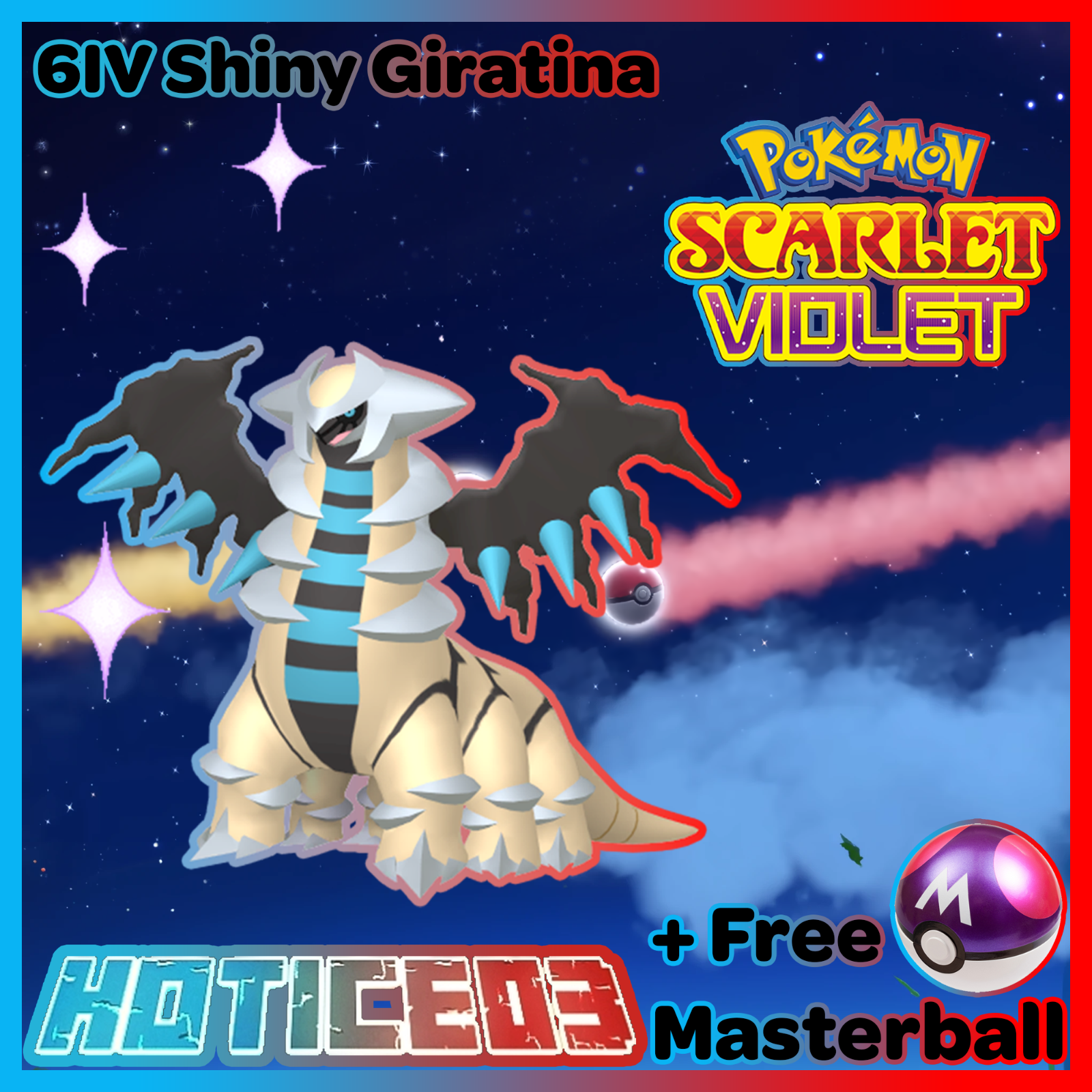 Pokemon Scarlet and Violet Shiny Giratina-Origin Form 6IV-EV Trained