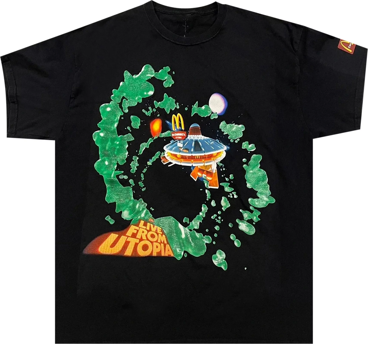 Travis Scott x McDonald's Cactus Jack Fly Thru T-shirt Black Green
