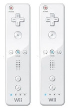 2x Official Genuine Nintendo Wii Wireless Remote Motion Controller - White (Wii)