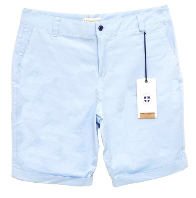Bermuda Chino himmelblau Stretch Marine de Savoie Herren Rio Shorts Gr. L