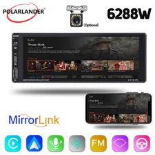 1Din 6.9" Touch Screen Car Radio Carplay Android auto Bluetooth Al Voice RDS+CAM