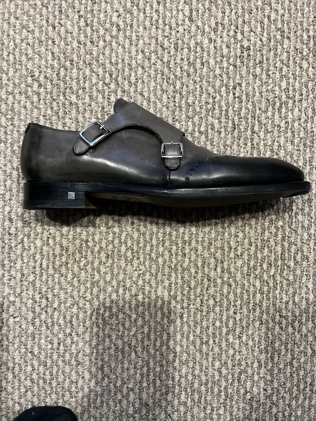 Canali Mens shoes gray color double monkstrap siz… - image 15