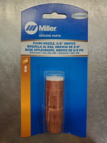 Miller N-M5800C Flush Nozzle, 5/8", MDX 250, Copper, Qty.1