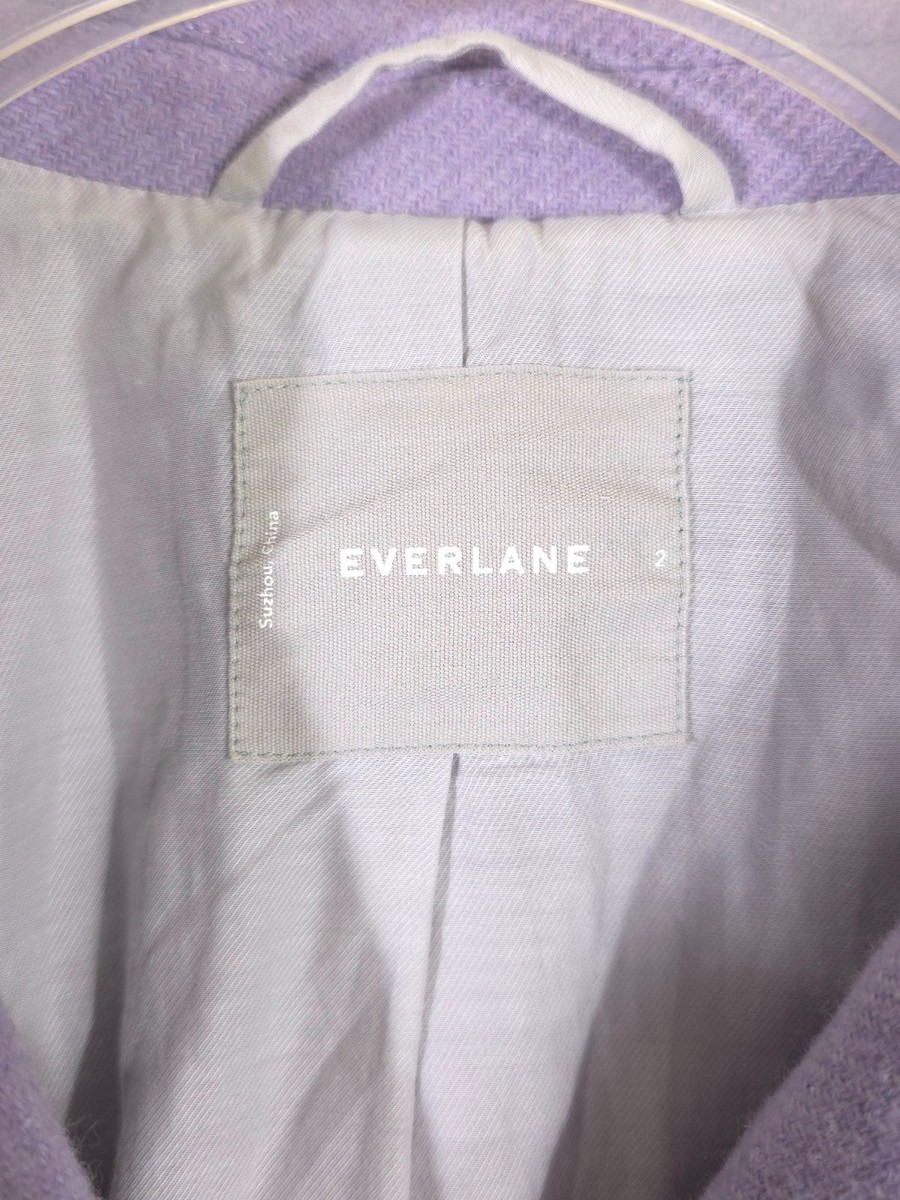 Everlane Cocoon Wool Coat in Lavender Sz 2 Oversized Small / Relaxed Fit Medium View 5