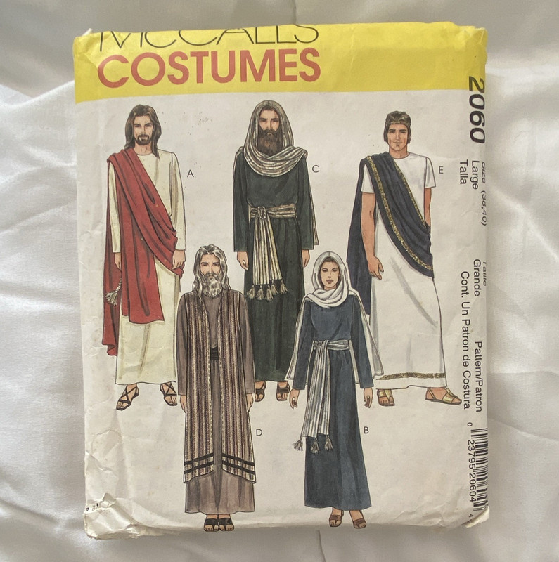 McCall's Men's Passion Play Costume Sewing Pattern 2060 size Large uncut