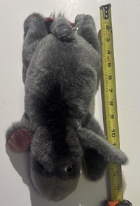 Disney Pooh Eeyore Laying Down Plush Stuffed Animal Detachable Tail 15"