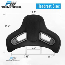 Seat Headrest Neck Cushion For Mazda 3/6 BK Suede Rod Dia 10mm Space 150mm Pair