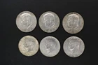 Lot of 6 Kennedy 40% Silver Half Dollars  1965  Circulated Lot 2519-65