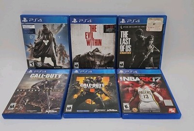 Lot of 6 PS4 Games -Destiny, The Evil Within, The Last of Us Remastered, & MORE