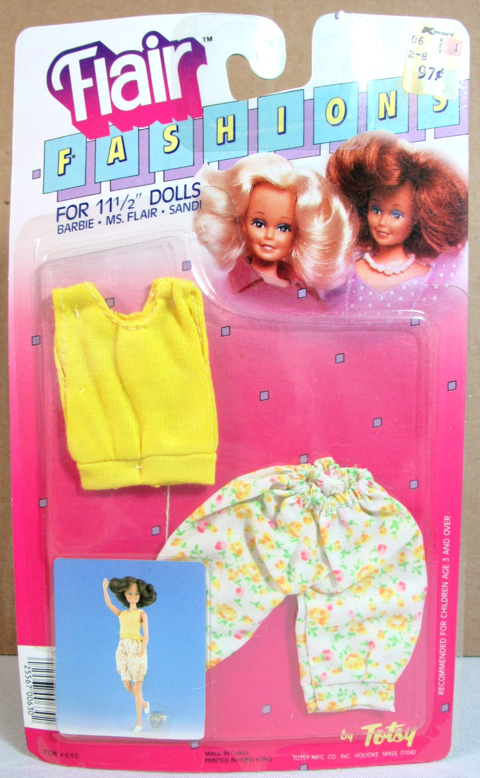 FLAIR FASHIONS BY TOTSY BARBIE CLONE 11 1/2" DOLL SUMMER CAP