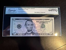 DBR 2006 $5 FRN Cleveland Fr. 1993-D Legacy 64 PPQ Low Serial ID00000690A