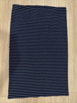 POLO RALPH LAUREN Ribbed Knit Striped Stretch Preppy Normcore Pencil Skirt XL