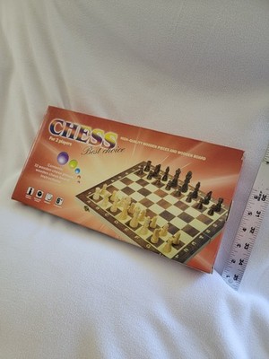Chess Game Box Open But Wooden Chess Board And Wooden Pieces All Factory Sealed