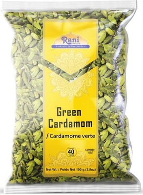 Rani Green Cardamom Pods Spice (Hari Elachi) 3.5oz (100g) ~ All Natural | Vegan 