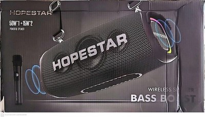 Hopestar A6 Max Wireless Speaker Black 50W Bluetooth AUX USB Bass Boost IPX6