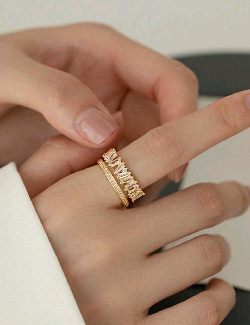 Open Cuff Rings Gold Metal