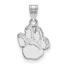 10k White Gold LogoArt University of Pittsburgh Panther Paw Small Pendant