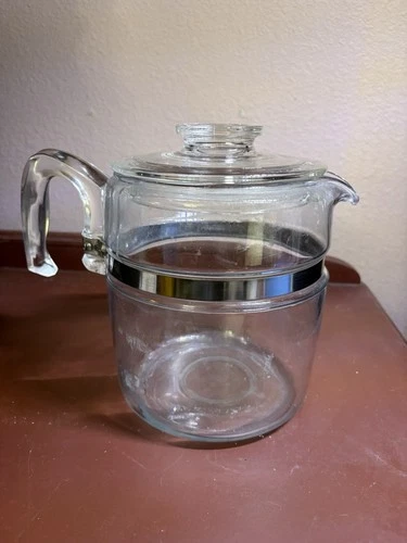 Vintage PYREX FLAMEWARE 6 - 9 cup Coffee Pot Percolator 7759 B, Replacement pot
