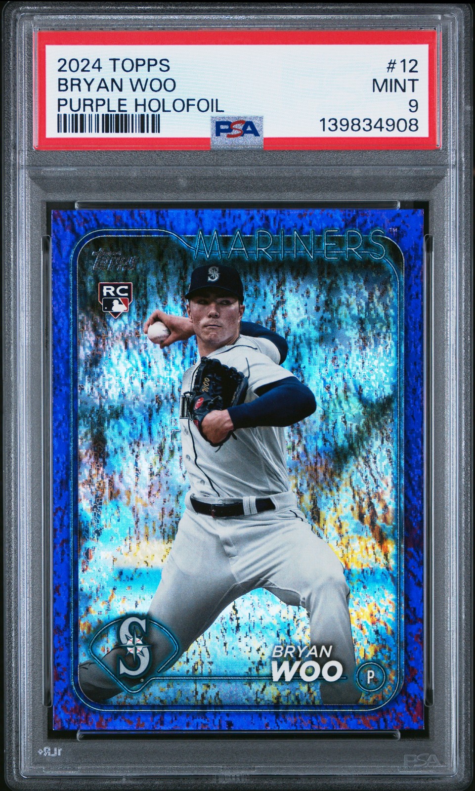2024 TOPPS PURPLE FOIL #12 BRYAN WOO 125/799 PSA 9