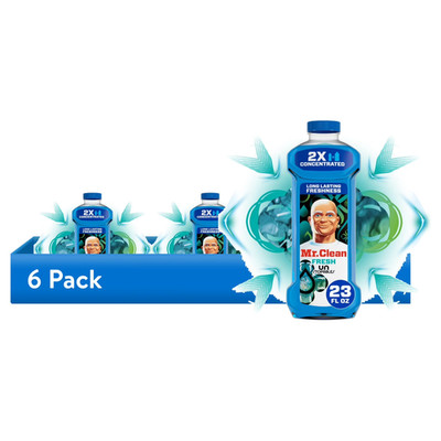 Mr. Clean 2X Concentrated All Purpose Cleaner, Unstopables, 23 oz, 6 Pack