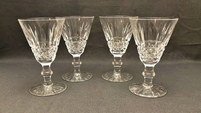 Set of 4 Waterford Crystal TRAMORE Cut Glass White Wine 5'' Goblets   Multiples