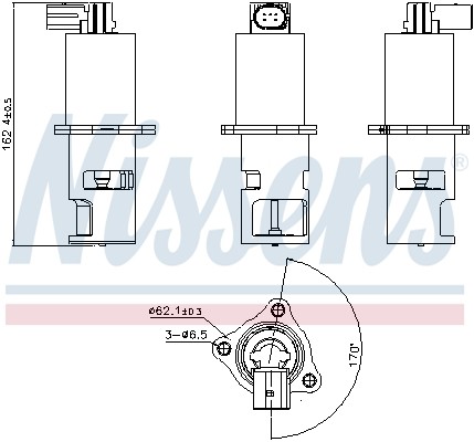 1X Nissens 98172 Agr-Ventil FüR Renault Nissan-image