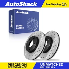 Front Drilled Slotted Brake Rotors for Chevy Equinox Malibu GMC Terrain V6