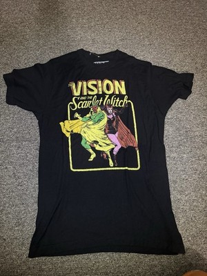 Marvel Vision Scarlet Witch T-Shirt Men s Medium Black Graphic Tee
