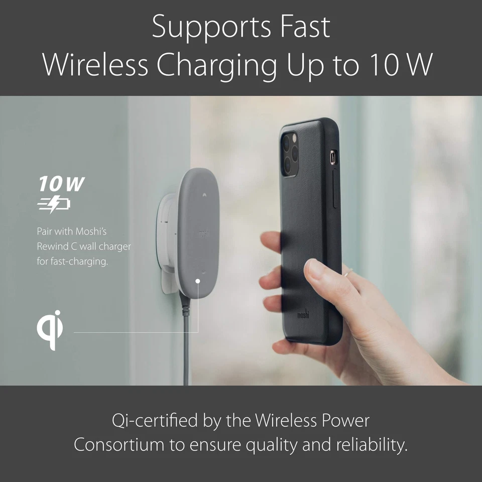 SnapTo Magnético Montaje en Pared Carga Inalámbrica Certificado Qi [Solo Compatible con... Foto 3 de 4