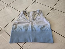 Victoria's Secret PINK Seamless Lightly Lined Sports Bra Blue Ombre S