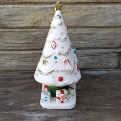 Vintage MCM Napco Christmas Tree Planter Figurine Decor AX4559 Japan 1960s READ