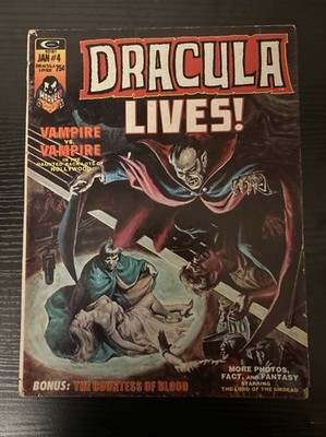 Dracula Lives! #4: VG to VG/FN Curtis/Marvel January 1974 $8 Ship