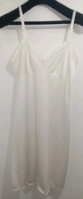 Vintage Lorraine Ivory Full Slip Nylon F-38 0366 USA Adjustable Straps  FLAWS 