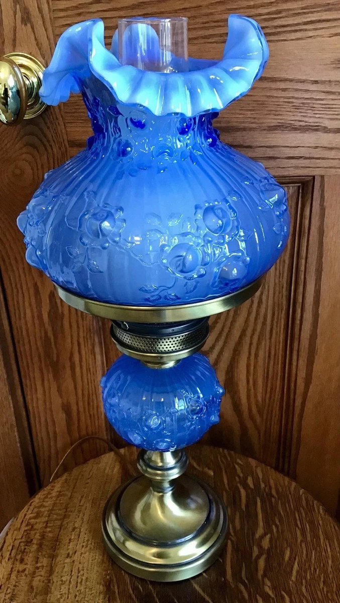 Fenton Rose Lamp In Fenton Art Glass for sale | eBay