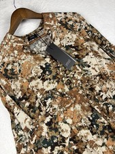 NWT Yest Long Sleeve Shirt Dress Sz 6 Earthy Abstract Camo Floral Babydoll Tunic