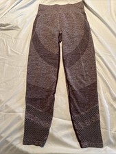 Leggings ROSA Victoria's Secret M senza cuciture bordeaux viola maglia palestra allenamento yoga