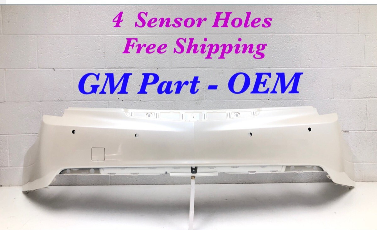 2013-2018 Cadillac ATS SEDAN rear bumper 4 Sensor Holes (White Diamond) #46