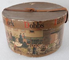 ANTIQUE MENS BLACK HAT SIZE 6 BORSALINO DONALD MADE IN ITALY W/NEW YORK BOX