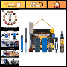 Guitar Care Starter Kit - 8pc Cleaning, Repair & String Changing Tools, Gift Set