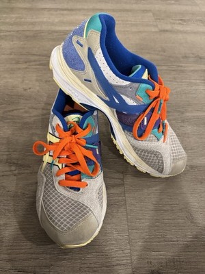 ASICS Gel-MC Plus Bodega Gray Blue Orange Low Top Sneakers Cushioned Breathable