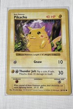 pokemon old pikachu card :1ED : Back [PMCG1-1](Expansion Pack "Pocket Monster Game" First Edition) your opponent takes 2 Prize cards. Vintage 1999 Pikachu Promo Pokemon