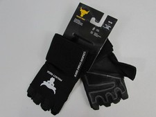 Under Armour Mens Project Rock Training Gloves Leather Weightlifting Size M NWT.