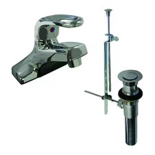 Dominion Faucets 77-1181 Manual Low Arc Bathroom Faucet, 4.3" Mount, Chrome 2