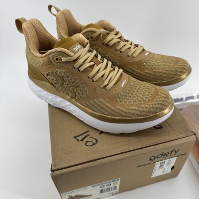 gdefy XLR8 RUN Women s 10.5 Gravity Defyer Running Shoes TB9034FGO Gold New