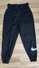 Nike Women s Small Black Woven Swoosh Pants Jogger Track Pants