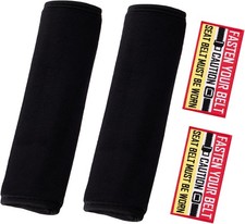 2-pack Soft Seat Belt Cover Pads With Embroidered Fabric Stickers Size Fasten 2-pack Soft Seat Belt Cover Pads With Embroidered Fabric Stickers Size Fasten