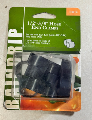 Raindrip R301C 1/2''-5/8'' Hose End Clamps 5 pcs